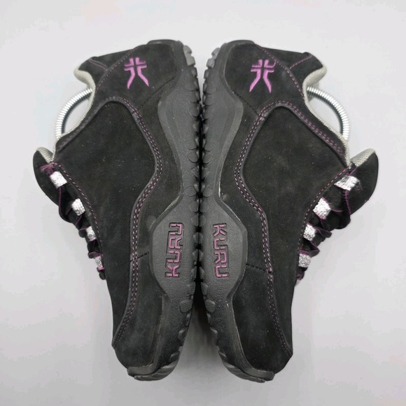 Kuru Chicane Shoes Womens 6.5 Black Purple Suede Hiking Comfort Sneaker Walking - Picture 8 of 12
